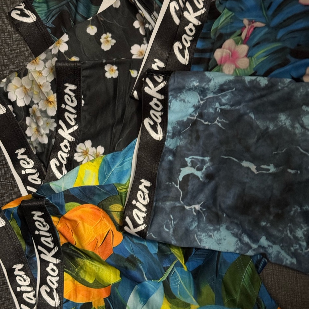 CaoKaien Floral and Marble Mens XL underwear